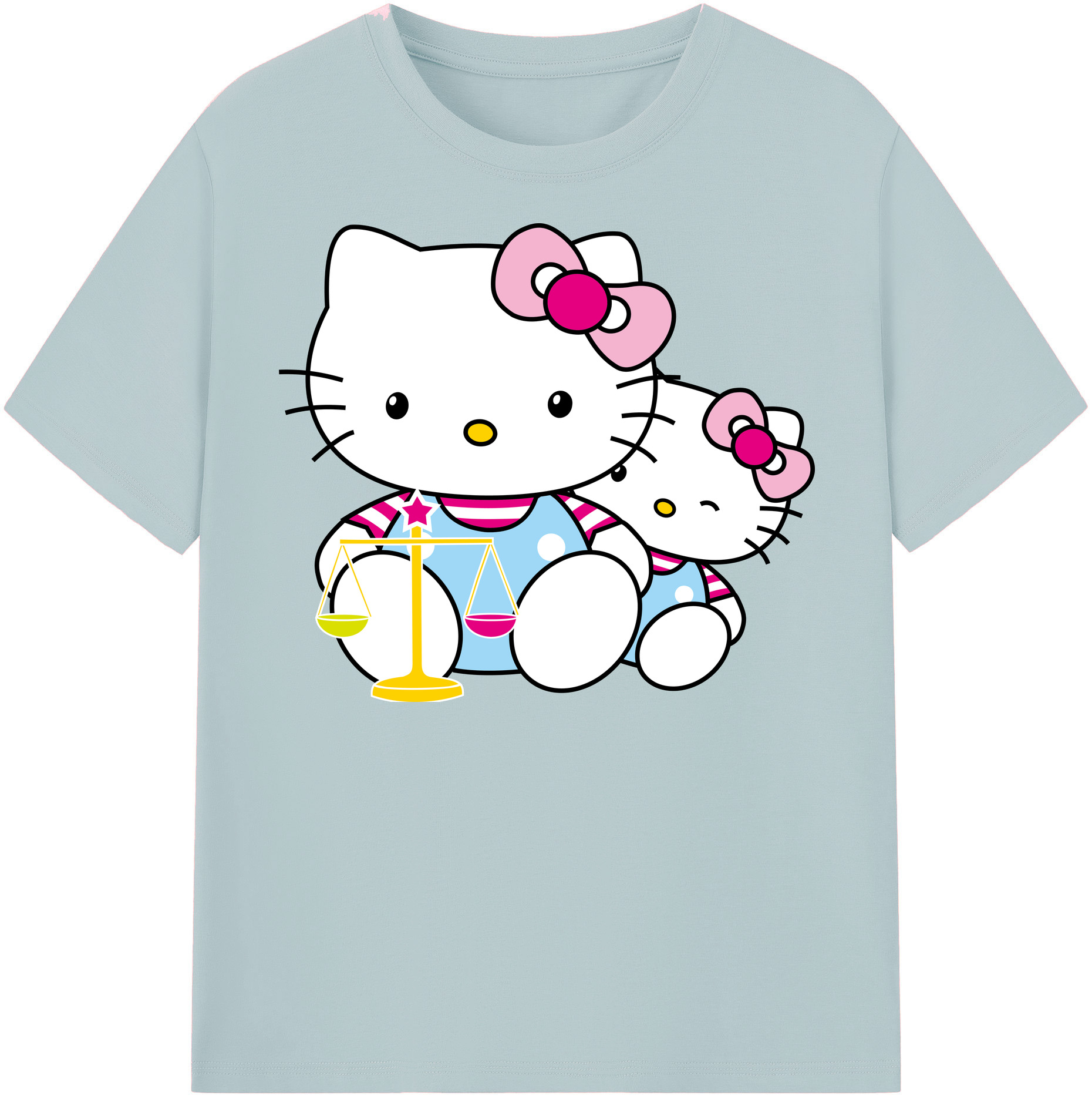 （画像用） Hello Kitty ハローキティ 綿100％半袖Tシャツ（フロントプリント）